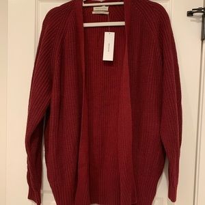 Burgundy Urban Outfitters Cardigan